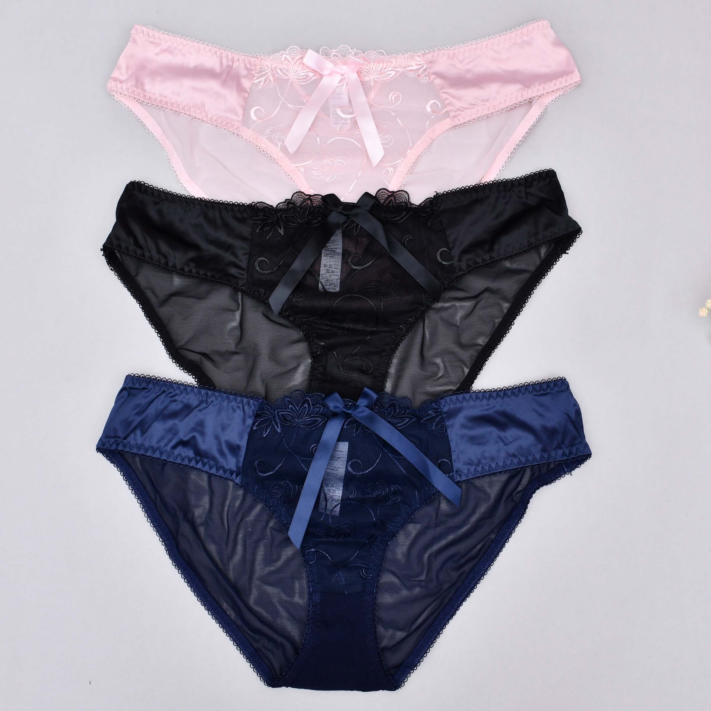 Passionate transparent cotton lingerie bra set
