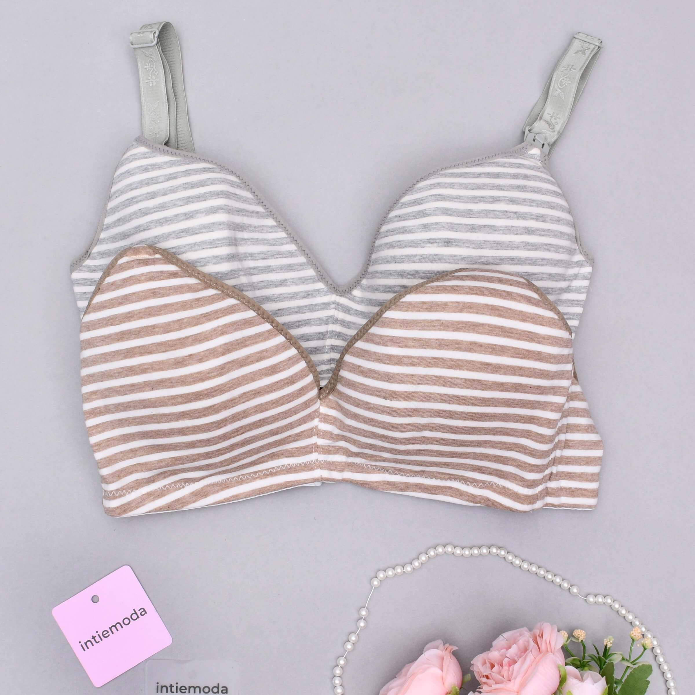 midnight-stripes cotton breatable bra